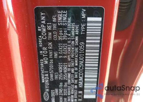 2022 Genesis Gv70 Base from USA, damaged, VIN KMUMCDTC5NU011059